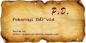 Pokornyi Dávid névjegykártya